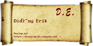 Diósy Erik névjegykártya